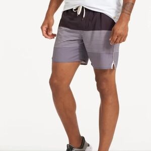 Vuori Trail Runner Shorts 7" Inseam - Men's Expresso Stripe 32" waist